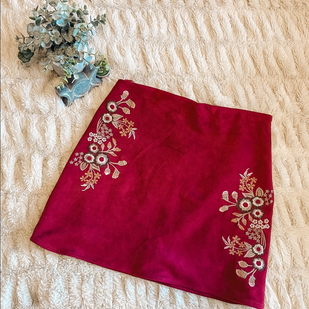 Women’s suede mini skirt